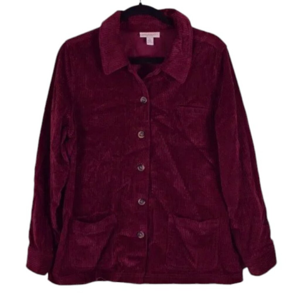 Vintage Appleseed's Women's Cotton Corduroy Shirt Jacket Fall Winter - Size LP